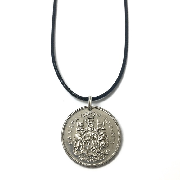 Jewelry - Vintage 1960’s 50-Cent Piece Pendant—PENDANT ONLY—Queen Elizabeth II